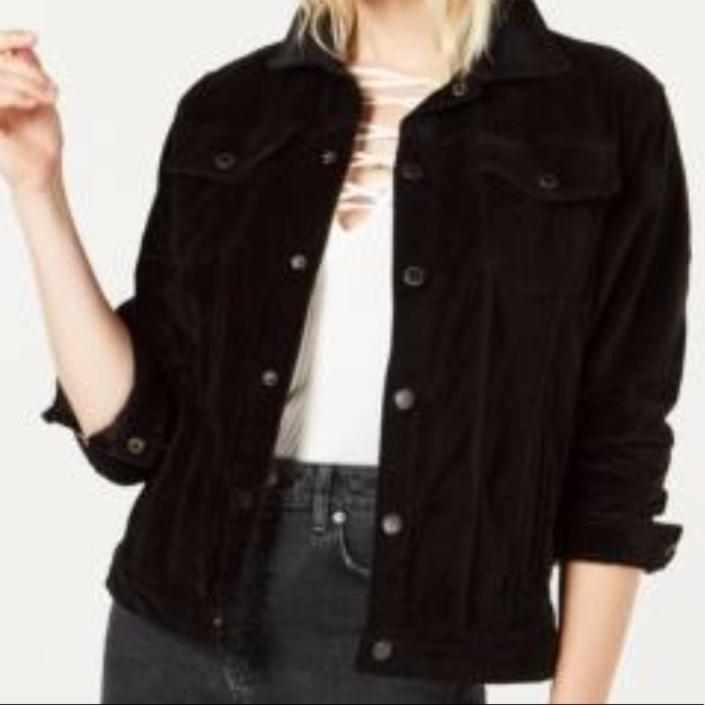 NWT Hudson velvet trucker jacket